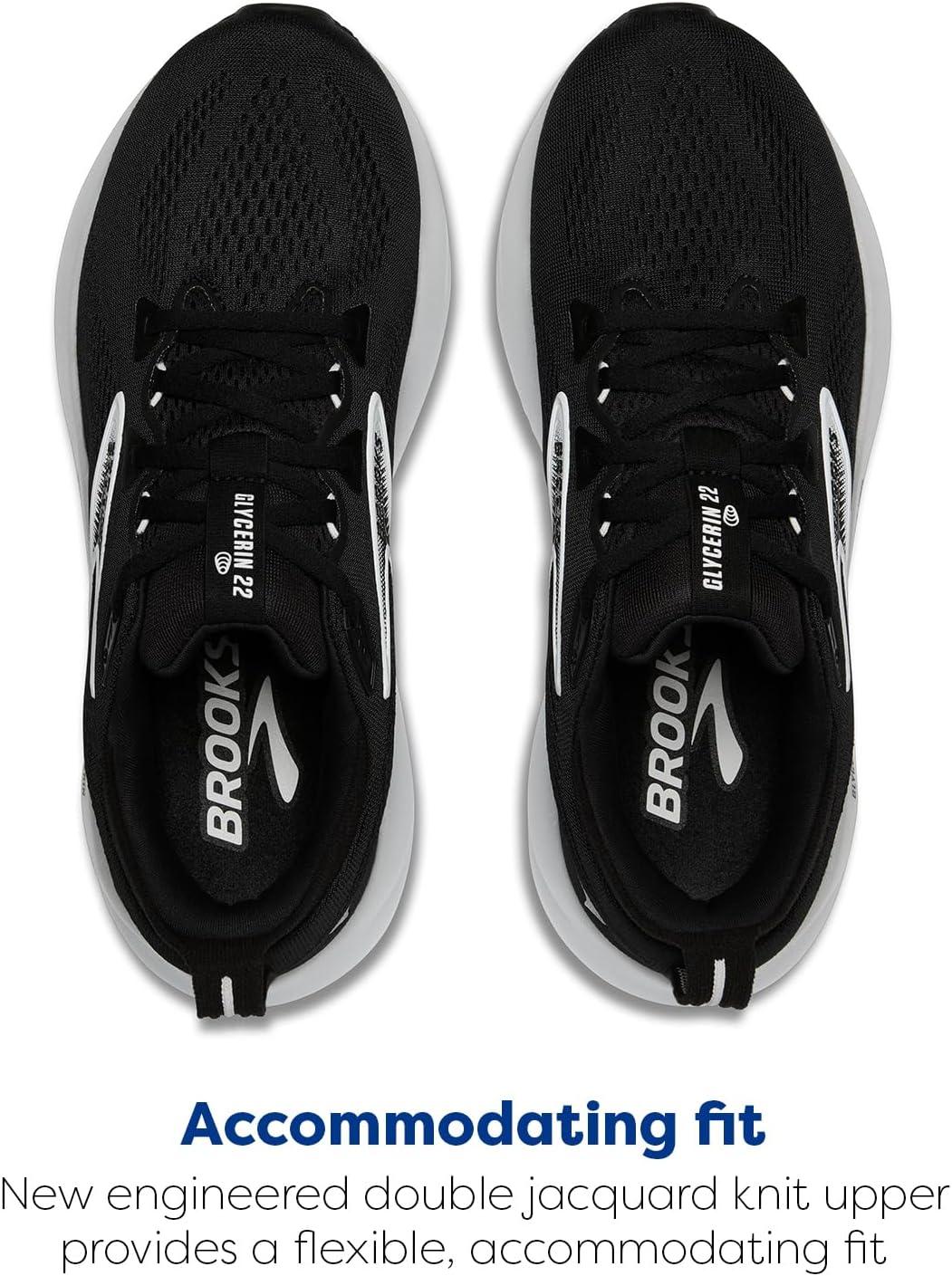 image:imageBrooks Mens Glycerin 22 Neutral Running ShoeBlackGreyWhite
