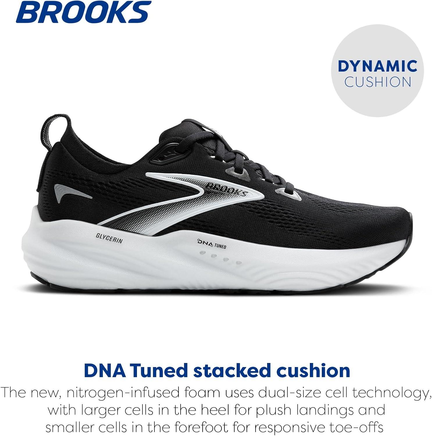 image:imageBrooks Mens Glycerin 22 Neutral Running ShoeBlackGreyWhite