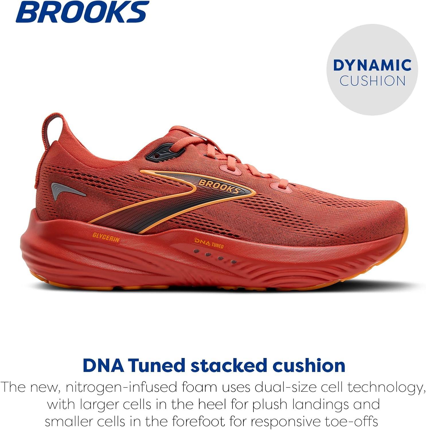 image:imageBrooks Mens Glycerin 22 Neutral Running ShoeBurnt SiennaEbonyOrange