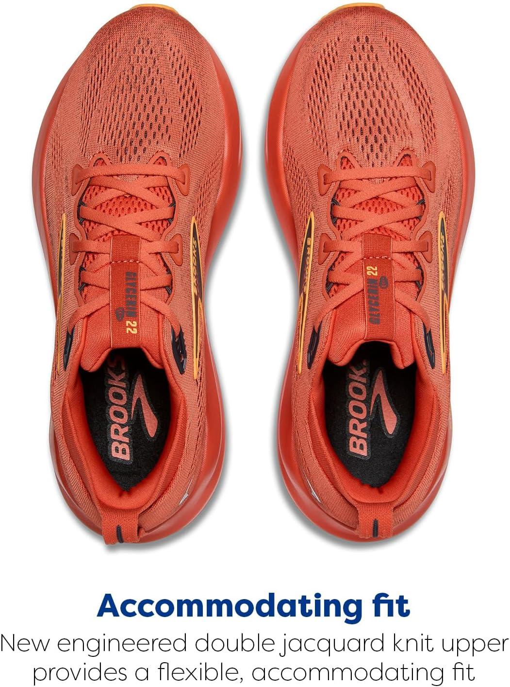image:imageBrooks Mens Glycerin 22 Neutral Running ShoeBurnt SiennaEbonyOrange