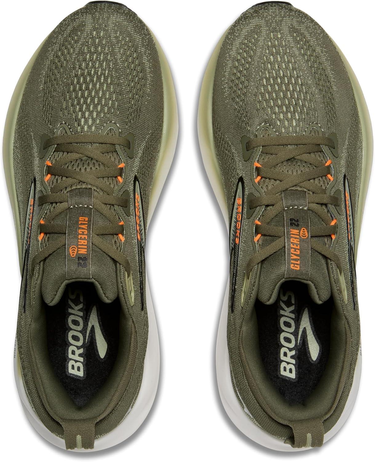 image:imageBrooks Mens Glycerin 22 Neutral Running ShoeDusty OliveTeaOrange