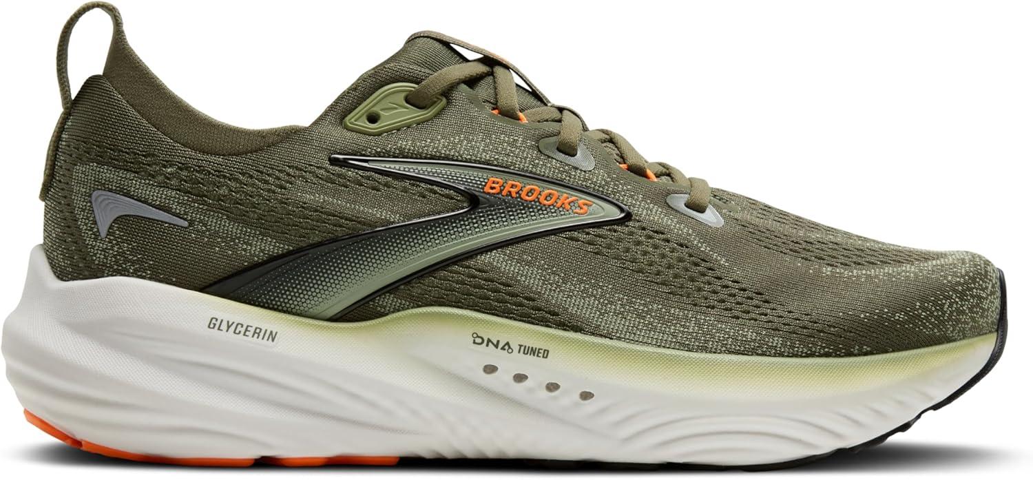 image:imageBrooks Mens Glycerin 22 Neutral Running ShoeDusty OliveTeaOrange