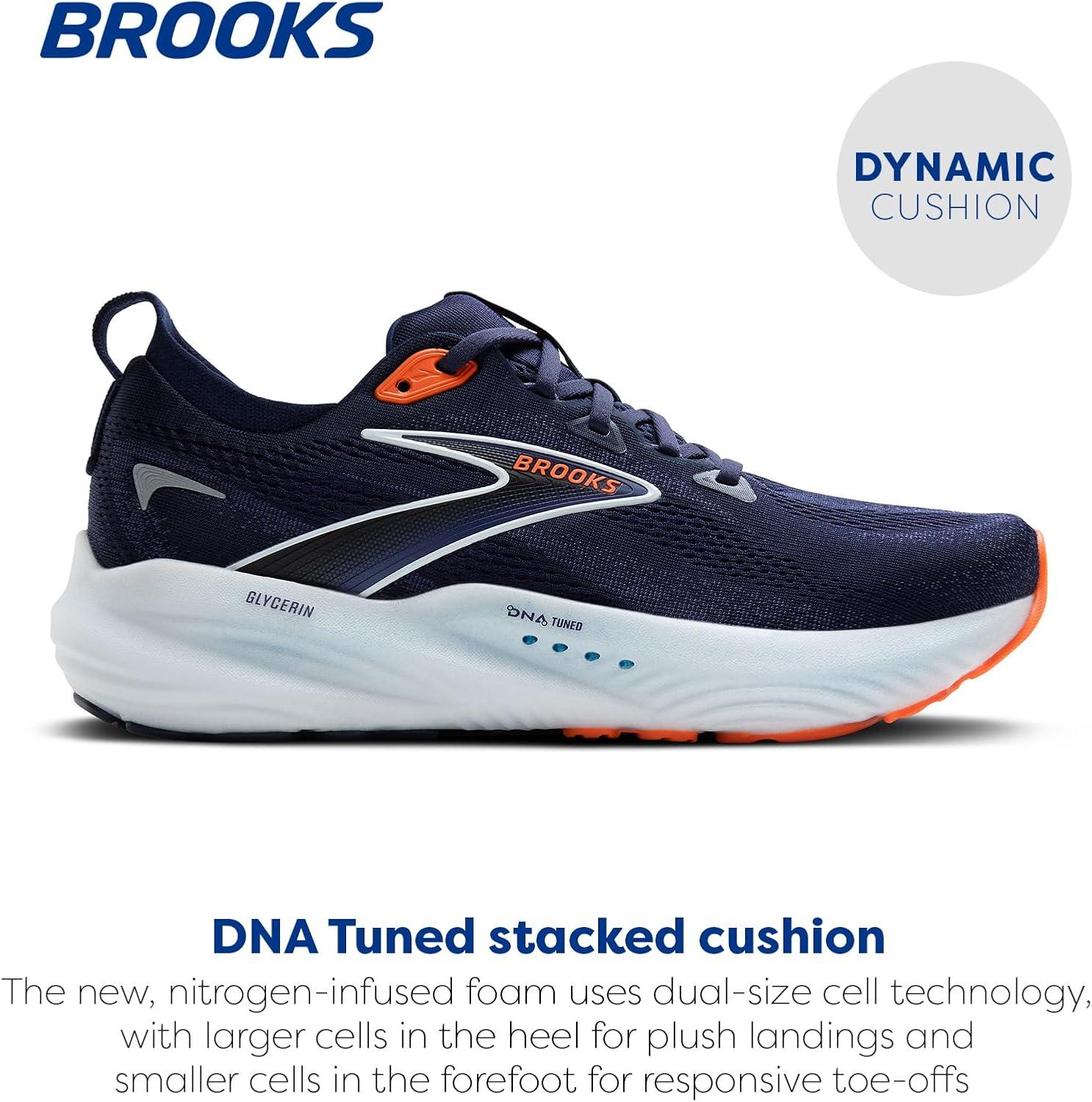 image:imageBrooks Mens Glycerin 22 Neutral Running ShoePeacoatBlue RibbonOrange