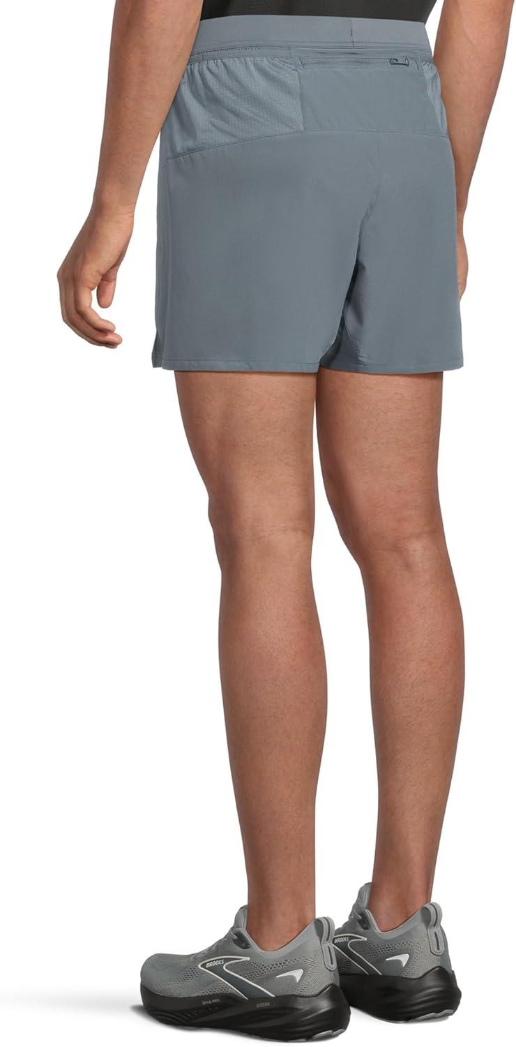 image:imageBrooks Mens Journey 5quot Short Lightweight Supportive Fit Athletic Shorts with Brief Liner ampamp Secure StorageStormSpeed Logo