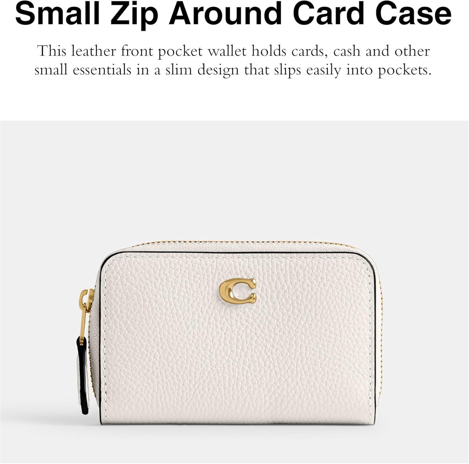 image:imageCOACH Womens Small Zip Around Card CaseB4CHALK