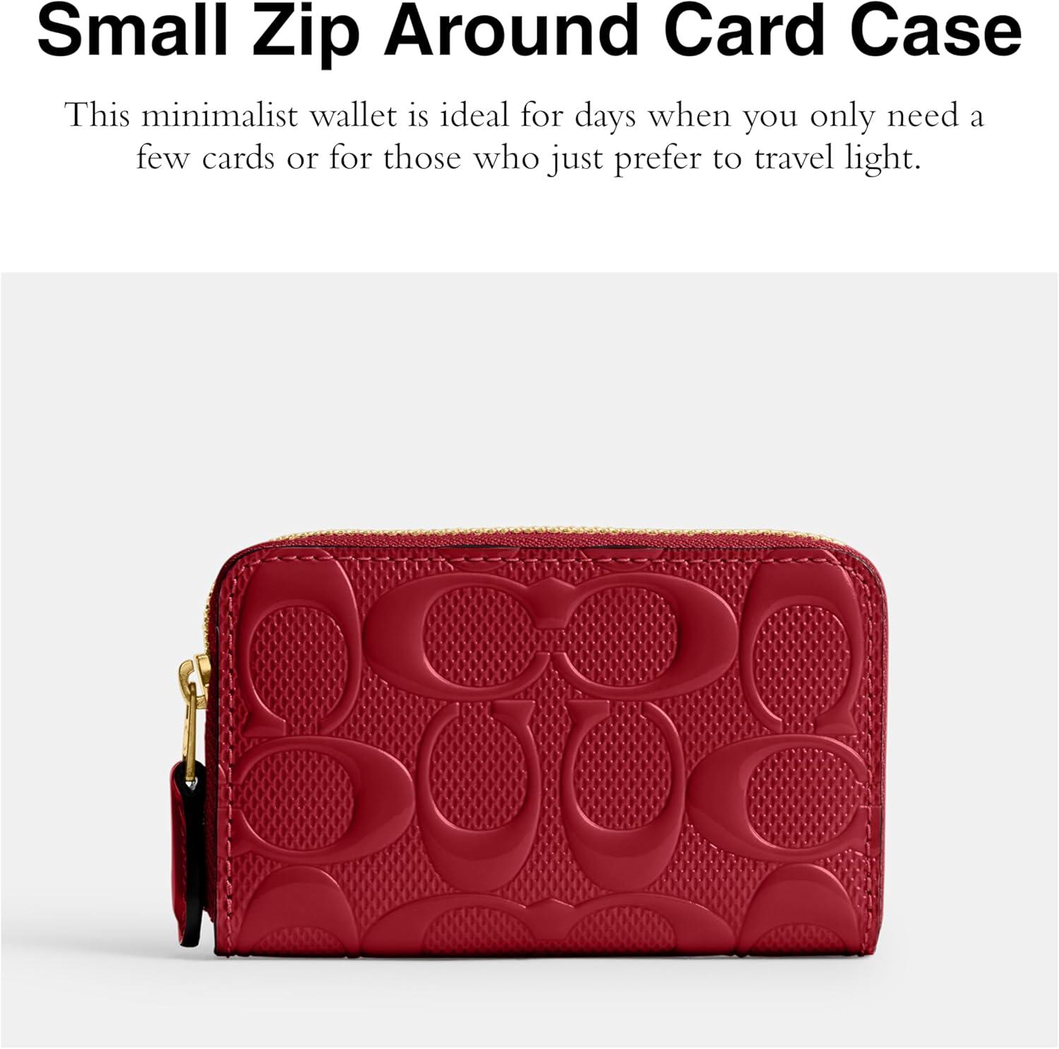 image:imageCOACH Womens Small Zip Around Card CaseB4RUBY