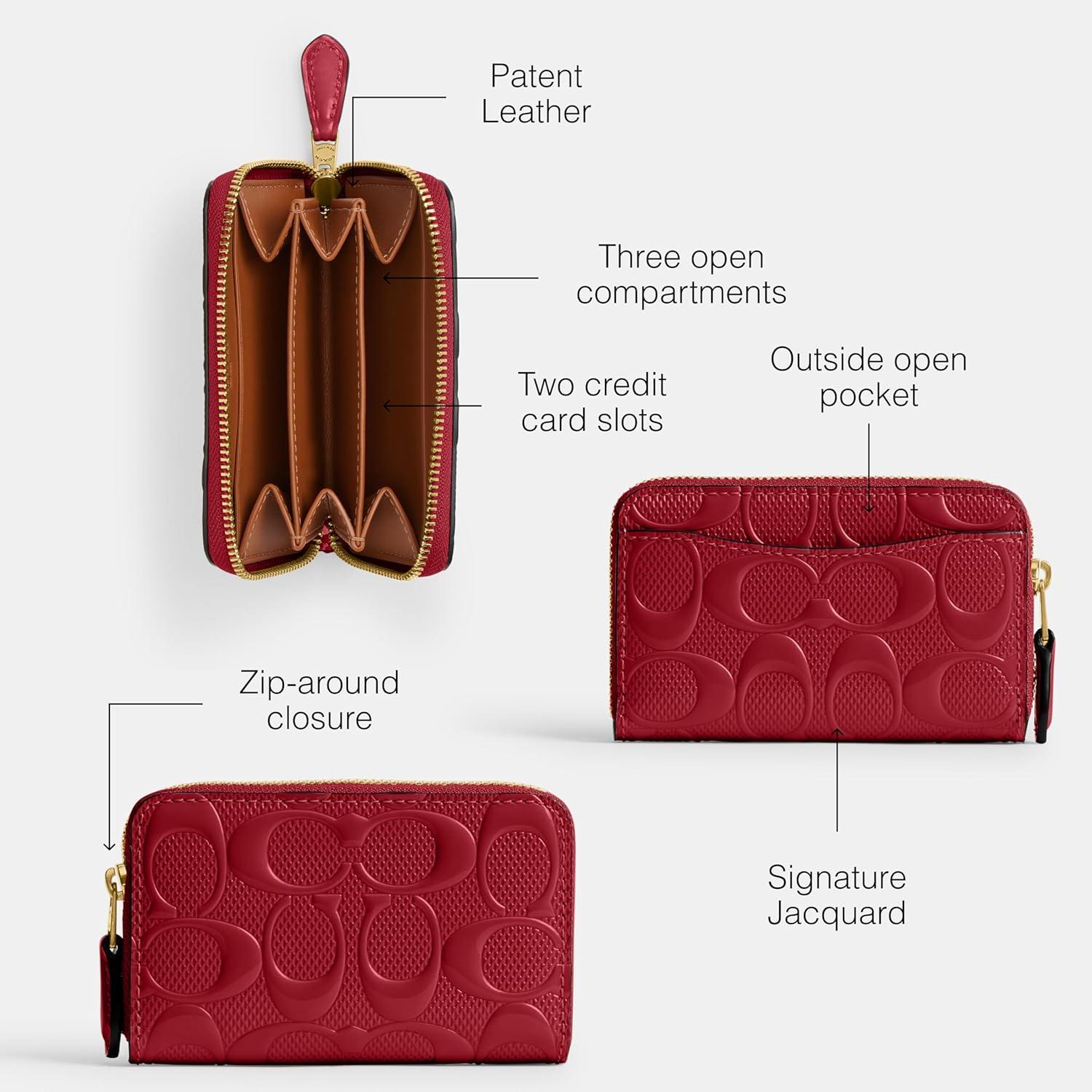 image:imageCOACH Womens Small Zip Around Card CaseB4RUBY