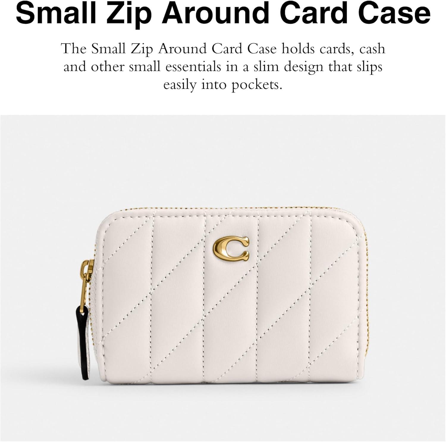 image:imageCOACH Womens Small Zip Around Card CaseChalk