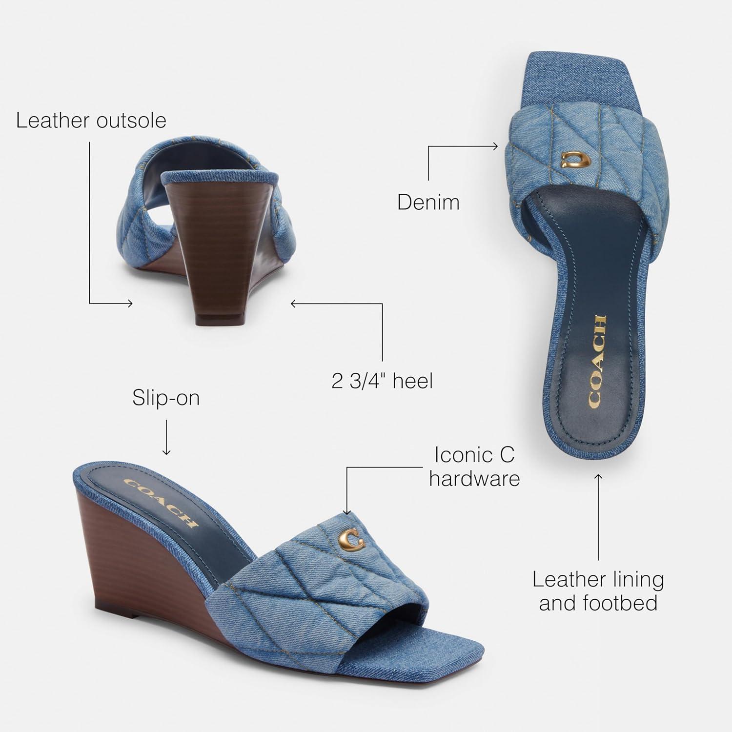 image:imageCOACH womens Emma WedgeIndigo Denim