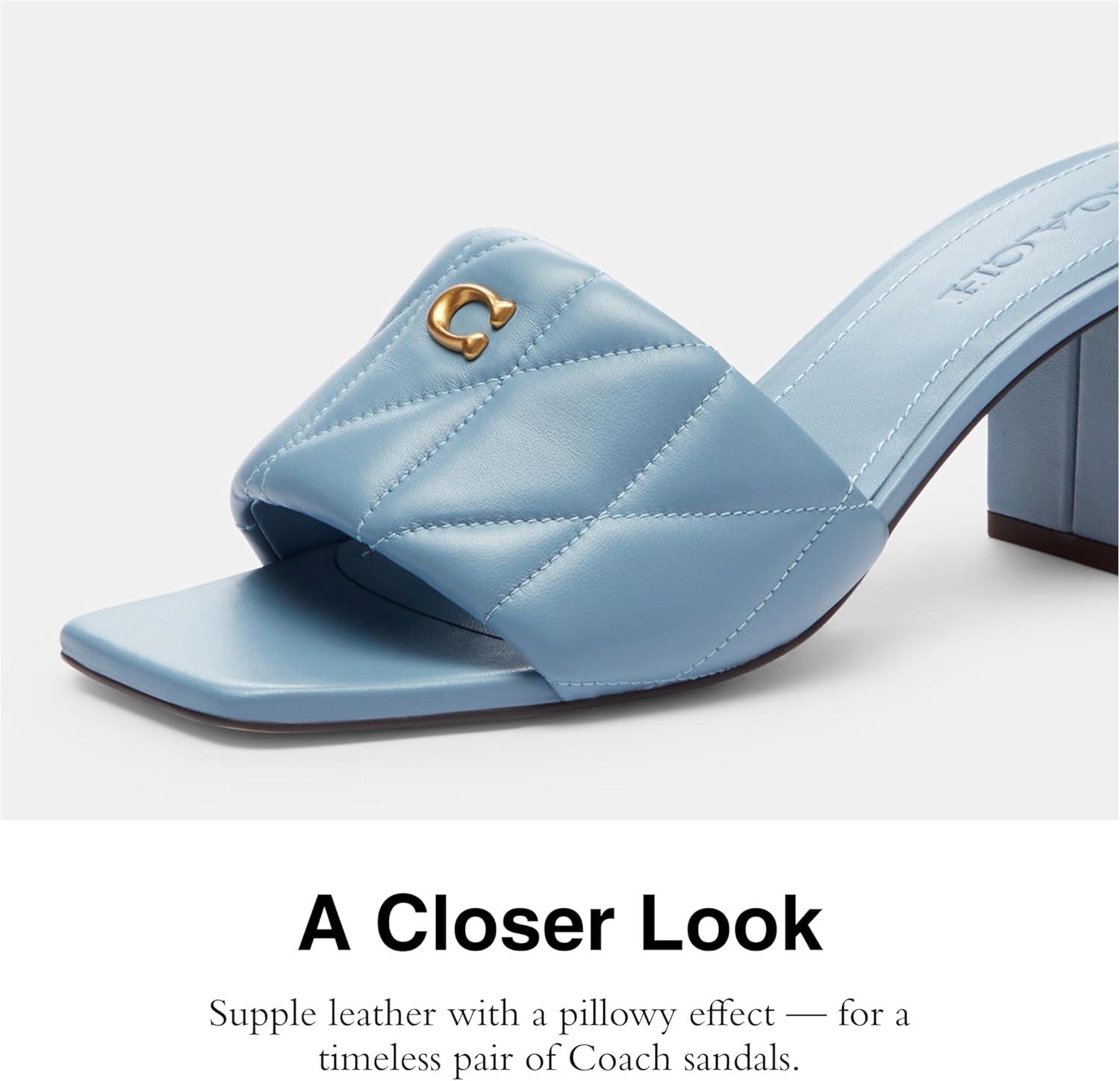 image:imageCOACH womens Holly Block Heel SandalBluebell