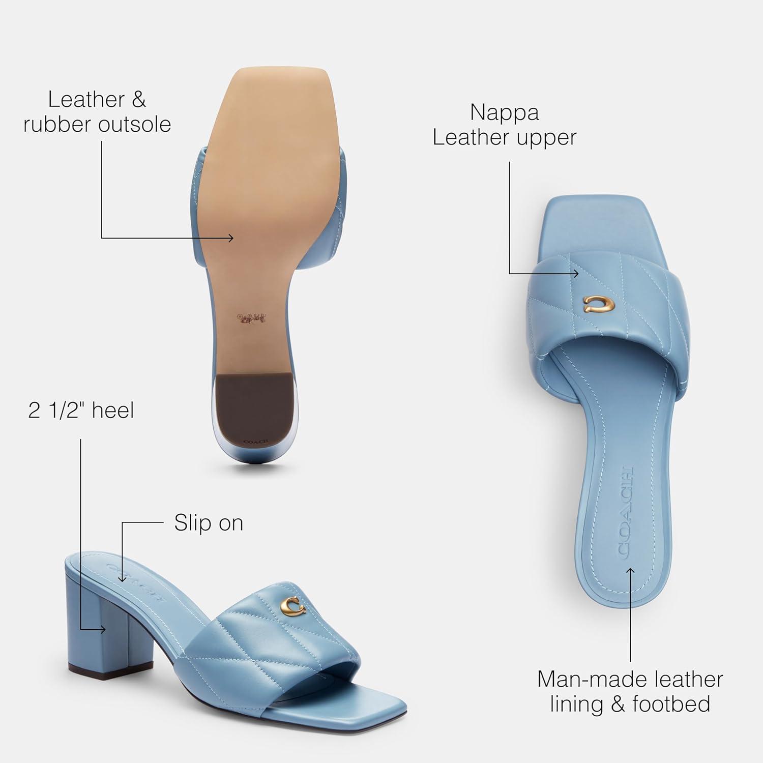 image:imageCOACH womens Holly Block Heel SandalBluebell
