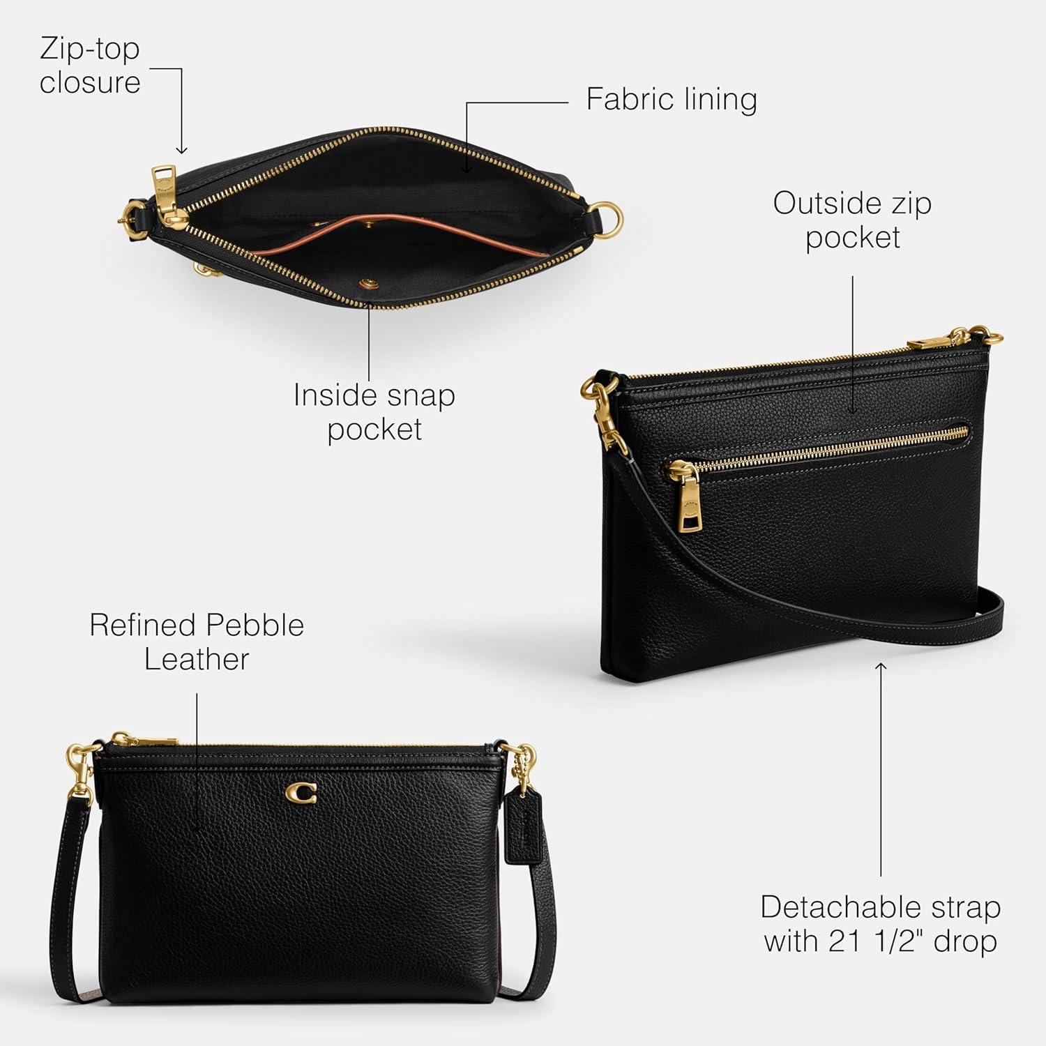 image:imageCOACH womens Legacy Zip Top CrossbodyB4Black