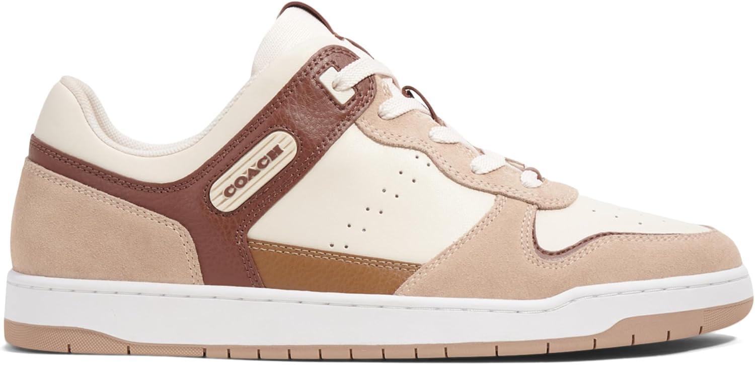 image:imageCoach Mens C201 Mixed Material SneakerSaddleTaupe