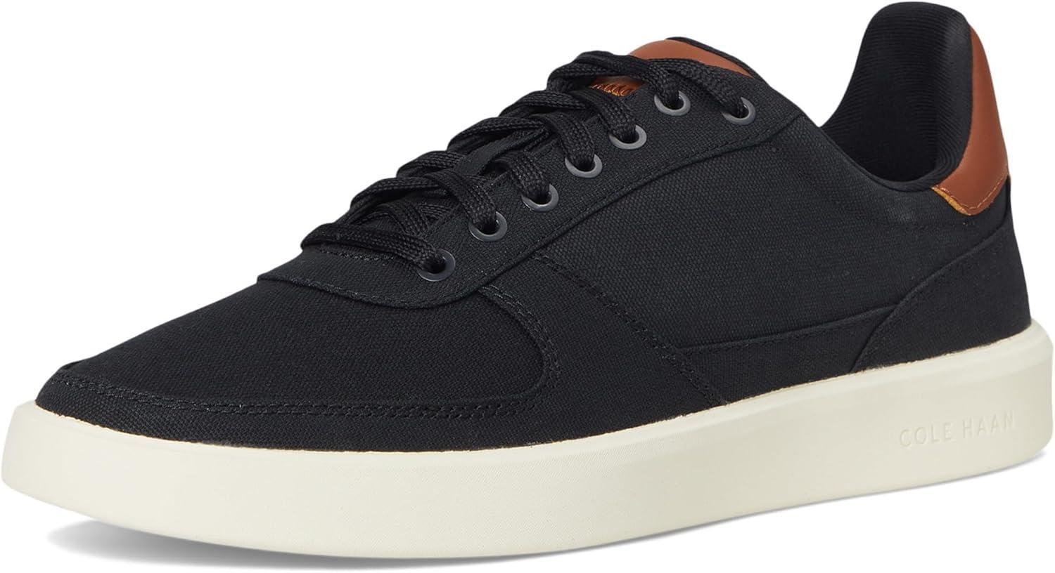 image:imageCole Haan Mens Grand Crosscourt Daily Turf SneakerBlackBritish TanIvory