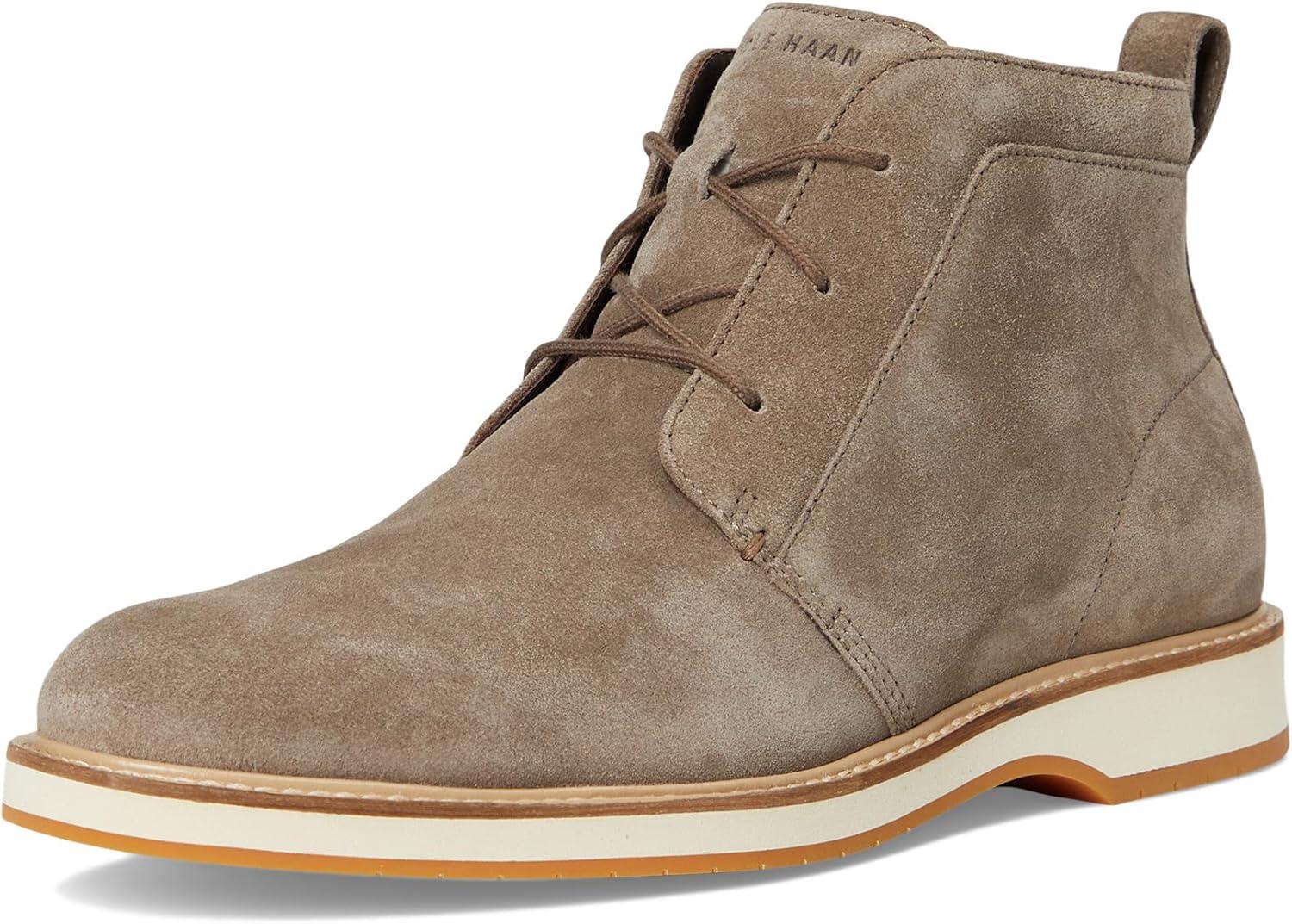 image:imageCole Haan Mens Morse Grand Chukka BootsMorel SuedeIvory