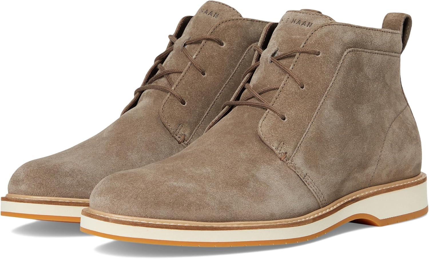 image:imageCole Haan Mens Morse Grand Chukka BootsMorel SuedeIvory