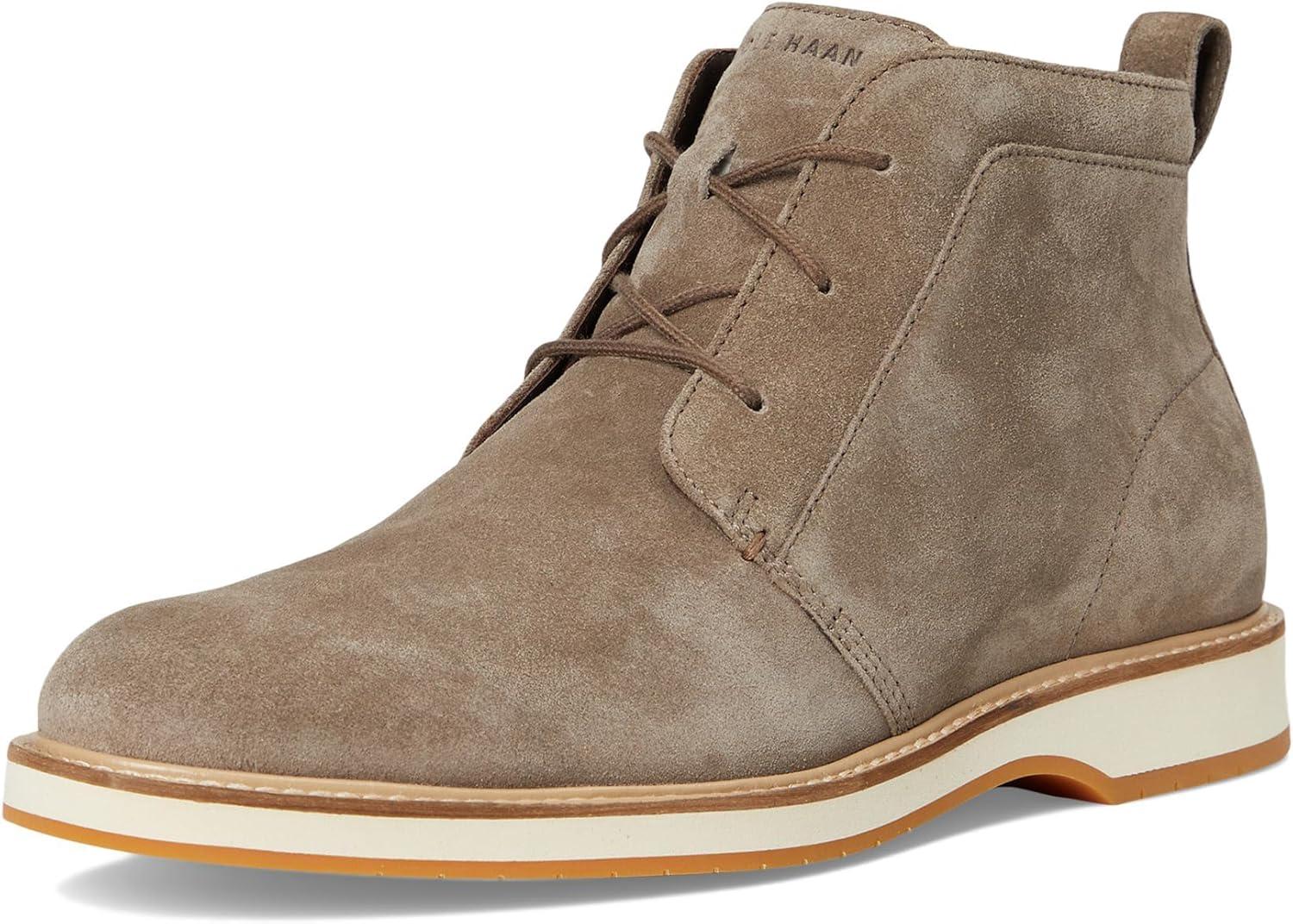image:imageCole Haan Mens Morse Grand Chukka BootsMorel SuedeIvory