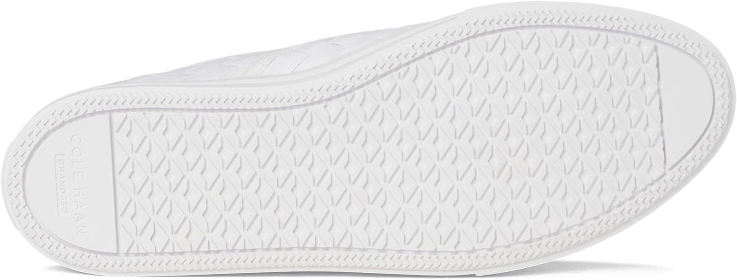 image:imageCole Haan Womens Grandpro HarborWhite Woven CanvasLeatherWhite