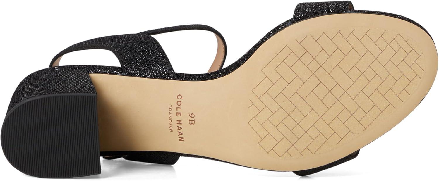 image:imageCole Haan Womens Josie Block Heel SandalBlack Glitter Mesh