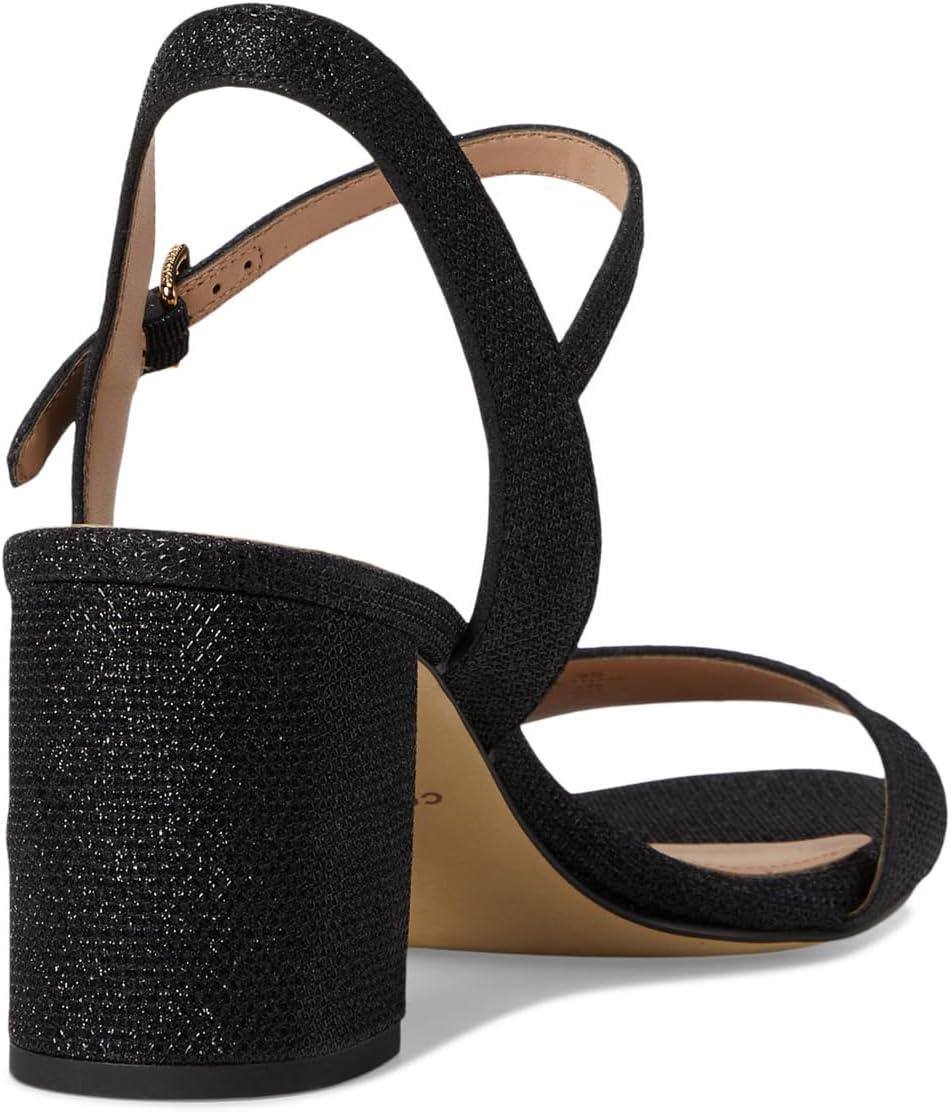 image:imageCole Haan Womens Josie Block Heel SandalBlack Glitter Mesh