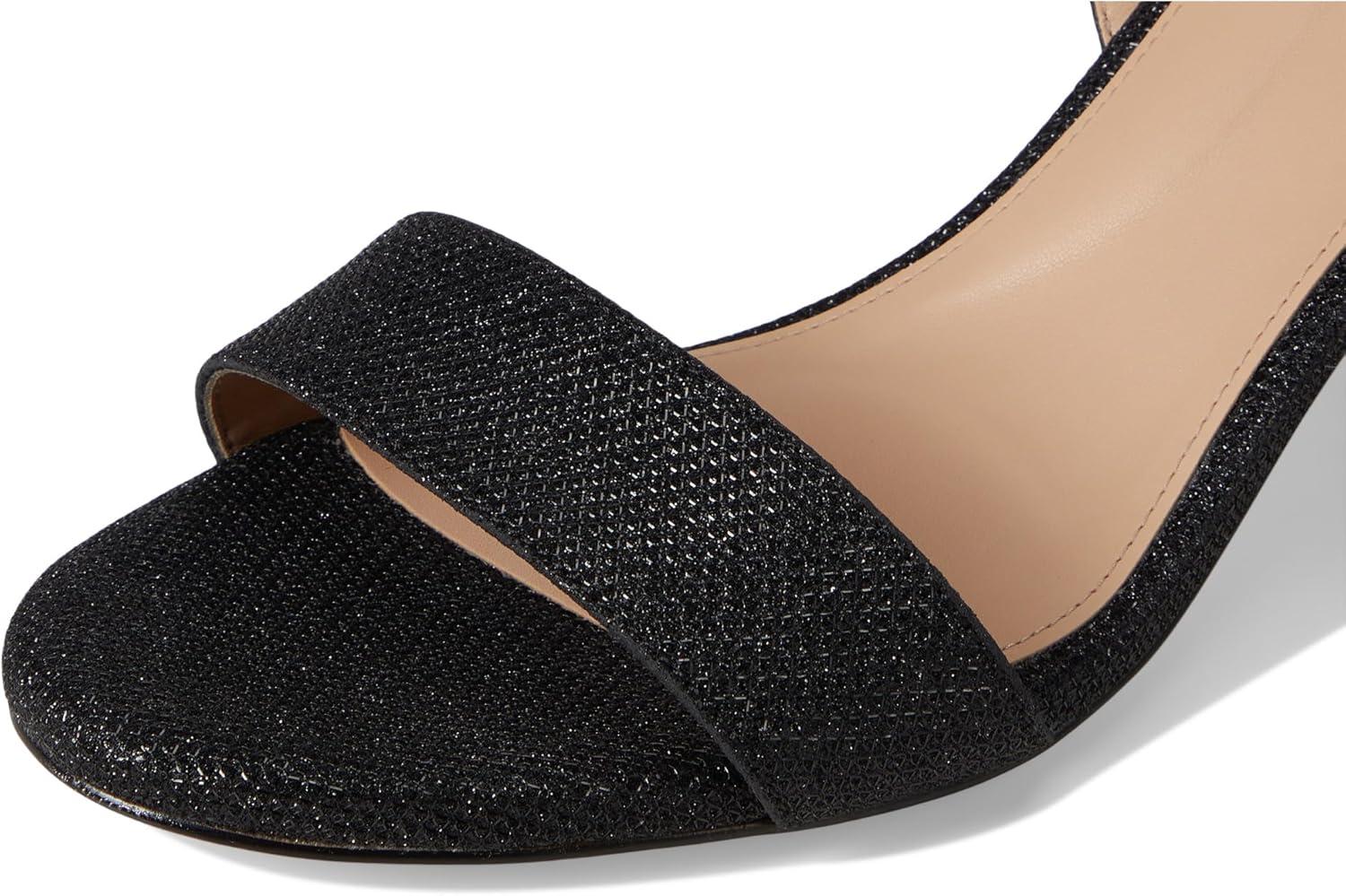 image:imageCole Haan Womens Josie Block Heel SandalBlack Glitter Mesh