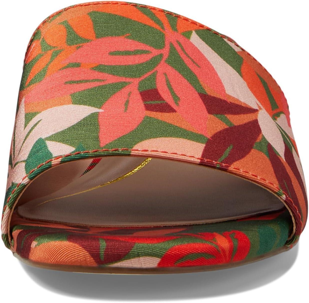 image:imageCole Haan womens Calli Single Band Block HeelMulti Leaf Print