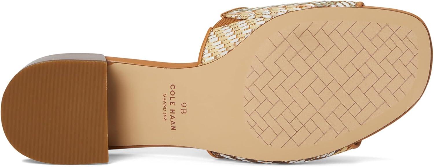 image:imageCole Haan womens Calli Single Band Block HeelStriped RaffiaBiscuit Ltr