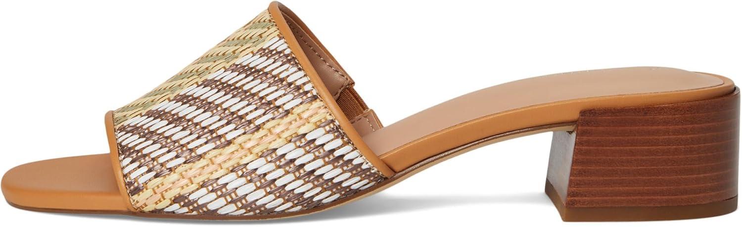 image:imageCole Haan womens Calli Single Band Block HeelStriped RaffiaBiscuit Ltr