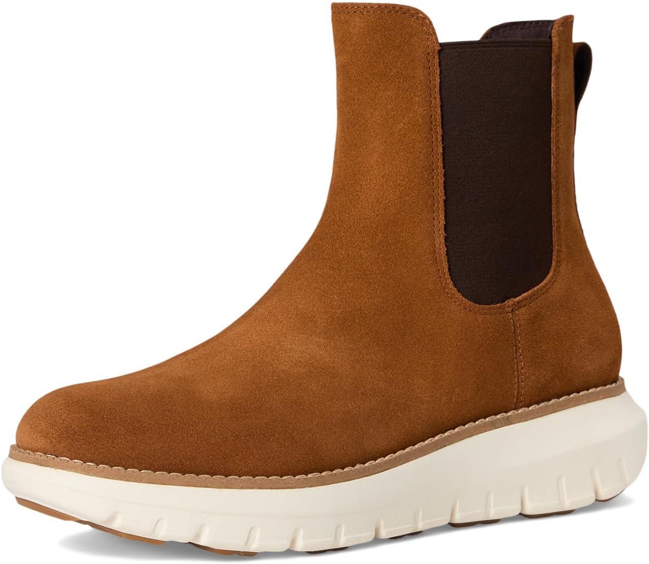 image:imageCole Haan womens Zerogrand Rexanna Waterproof ChelseaCh Tobacco SuedeIvory Wp