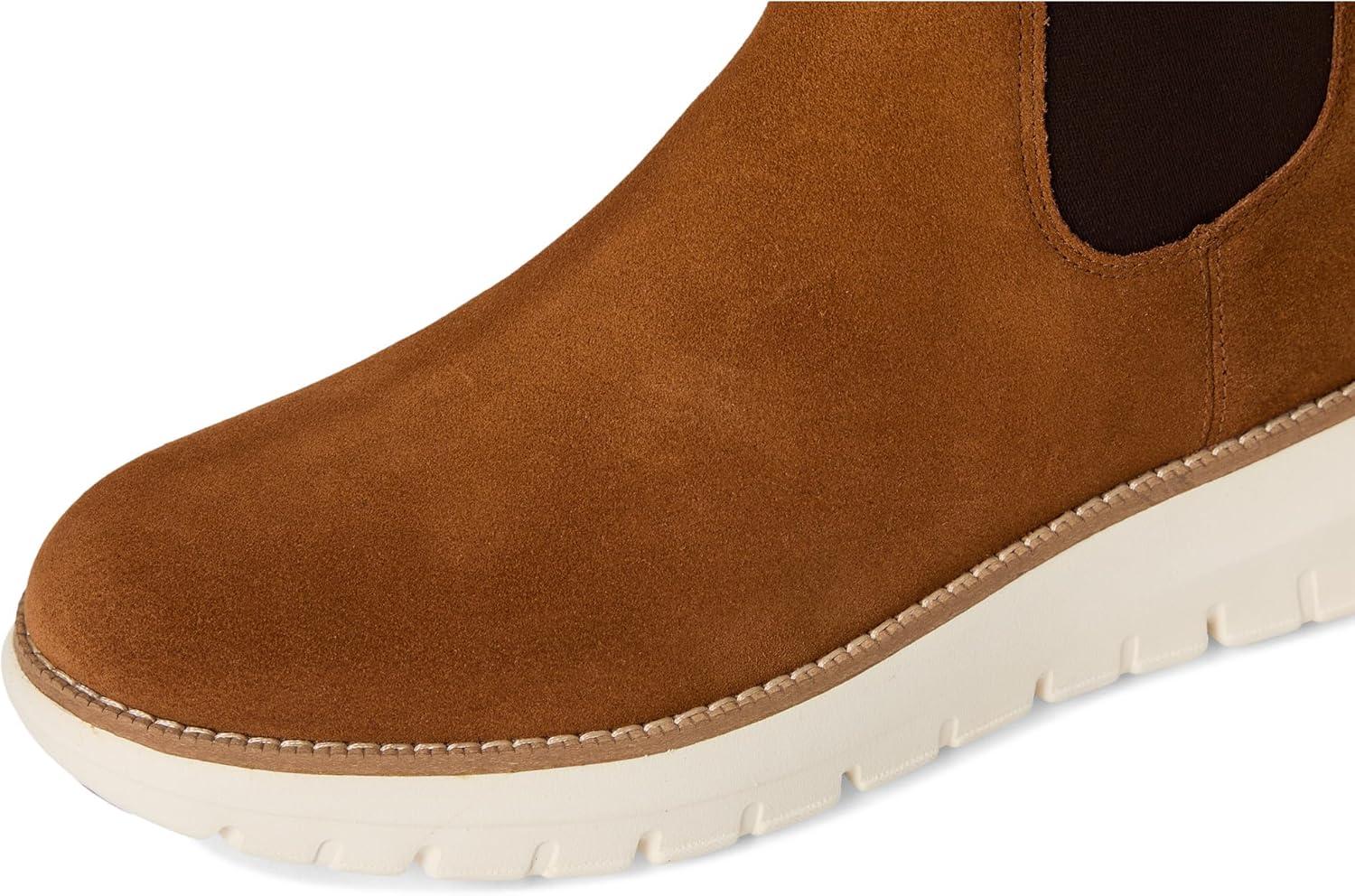 image:imageCole Haan womens Zerogrand Rexanna Waterproof ChelseaCh Tobacco SuedeIvory Wp