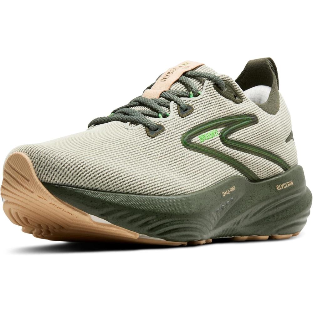 image:imageBrooks Mens Glycerin 22 Neutral Running ShoeBeetleCeladonIvory