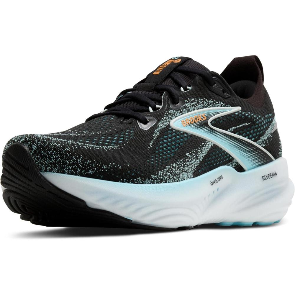 image:imageBrooks Mens Glycerin 22 Neutral Running ShoeBlackAtomizerBlazing Orange