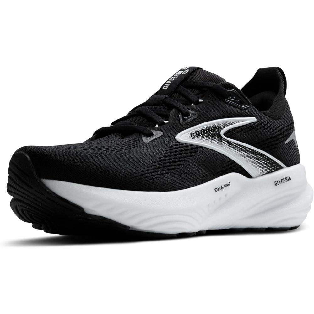 image:imageBrooks Mens Glycerin 22 Neutral Running ShoeBlackGreyWhite