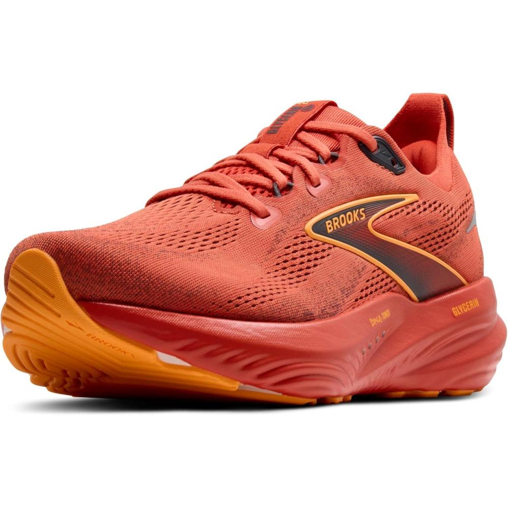 image:imageBrooks Mens Glycerin 22 Neutral Running ShoeBurnt SiennaEbonyOrange
