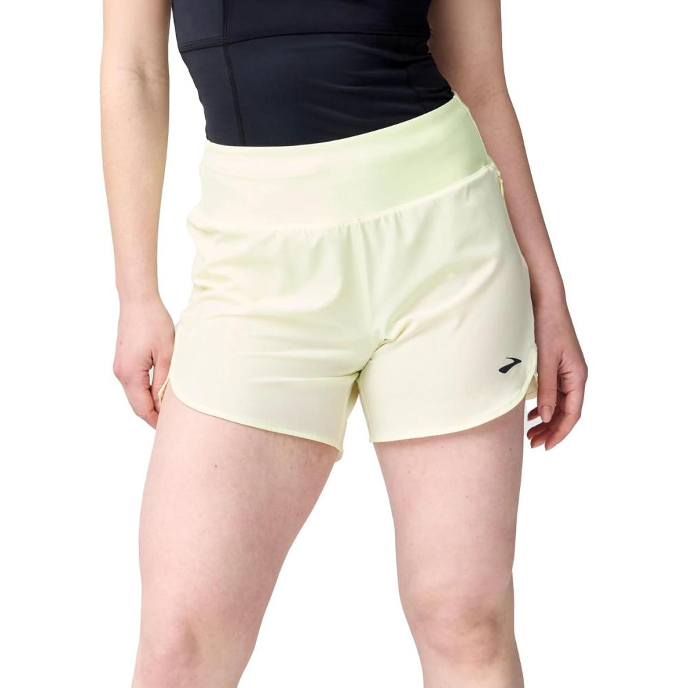 image:imageBrooks Womens Chaser 5quot Short 20 HighRise Athletic Shorts with Adjustable Waistband Secure Storage ampamp Stretch FabricLuminary