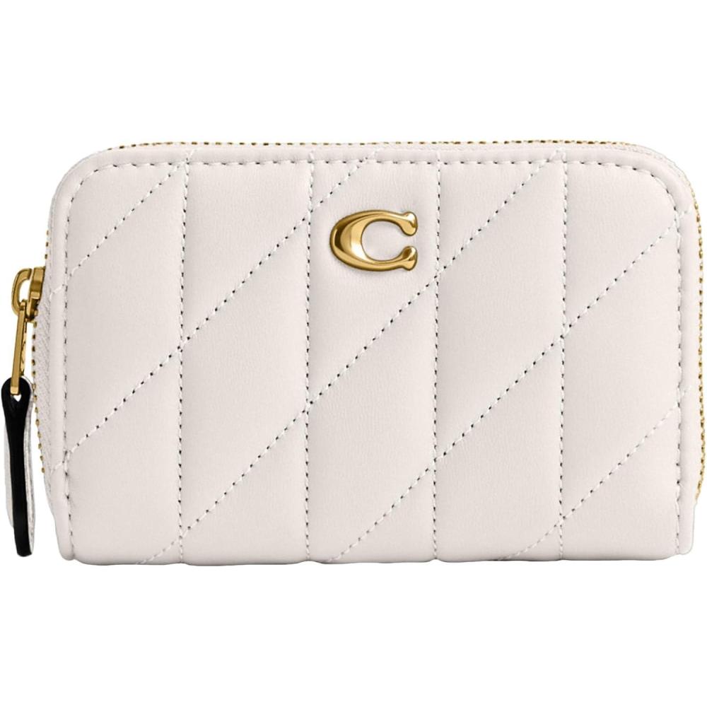 image:imageCOACH Womens Small Zip Around Card CaseChalk