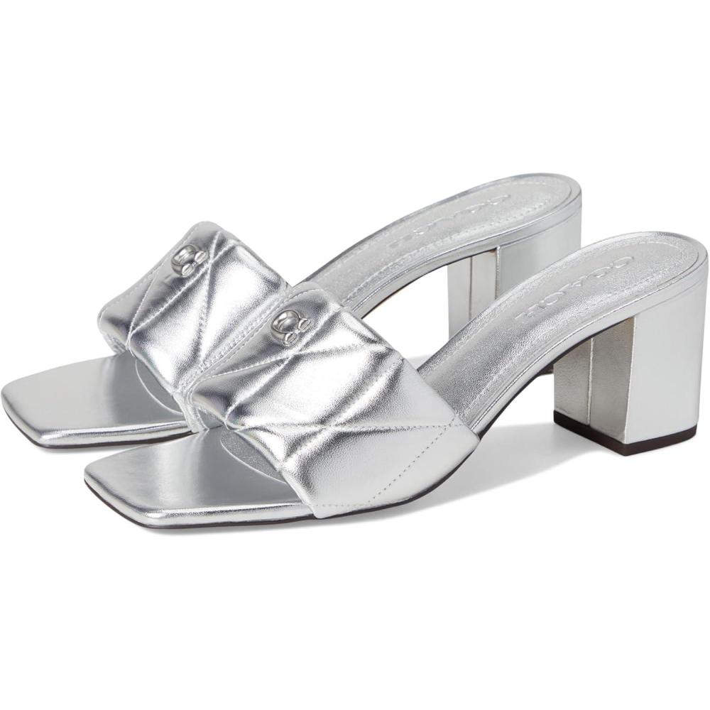 image:imageCOACH womens Holly Block Heel SandalSilver