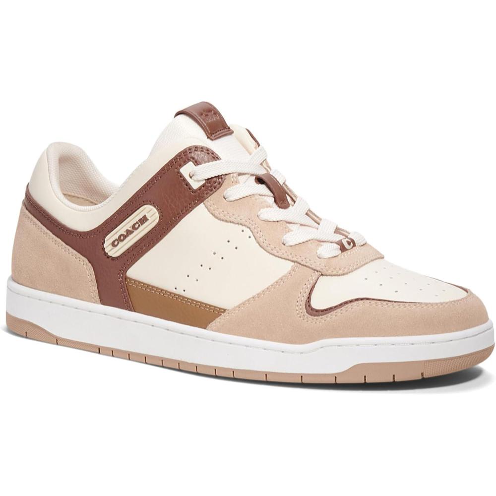 image:imageCoach Mens C201 Mixed Material SneakerSaddleTaupe
