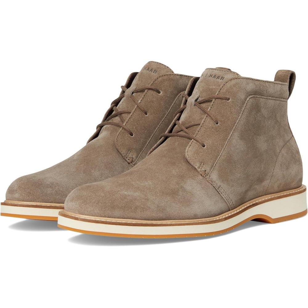 image:imageCole Haan Mens Morse Grand Chukka BootsMorel SuedeIvory