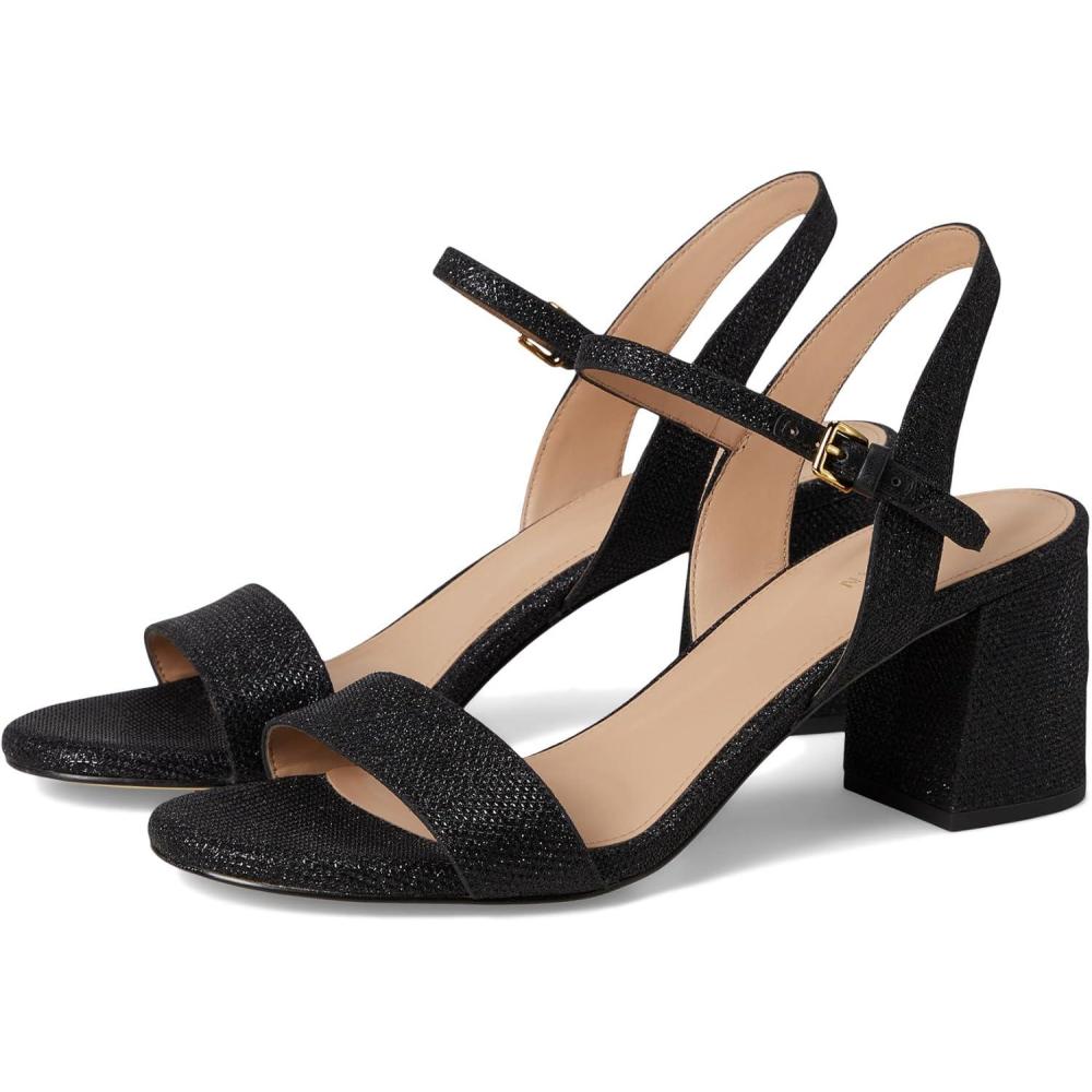 image:imageCole Haan Womens Josie Block Heel SandalBlack Glitter Mesh