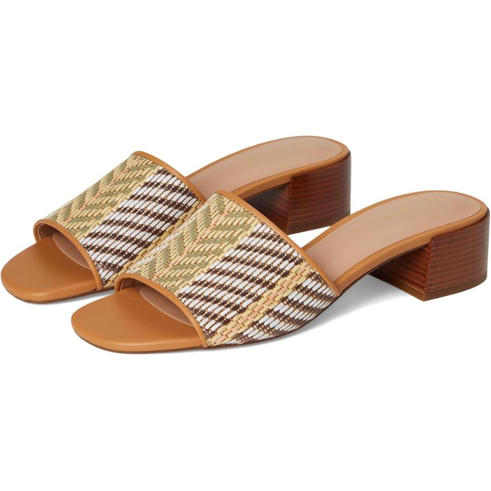 image:imageCole Haan womens Calli Single Band Block HeelStriped RaffiaBiscuit Ltr
