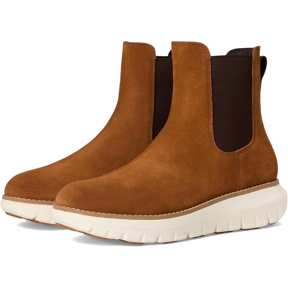 image:imageCole Haan womens Zerogrand Rexanna Waterproof ChelseaCh Tobacco SuedeIvory Wp