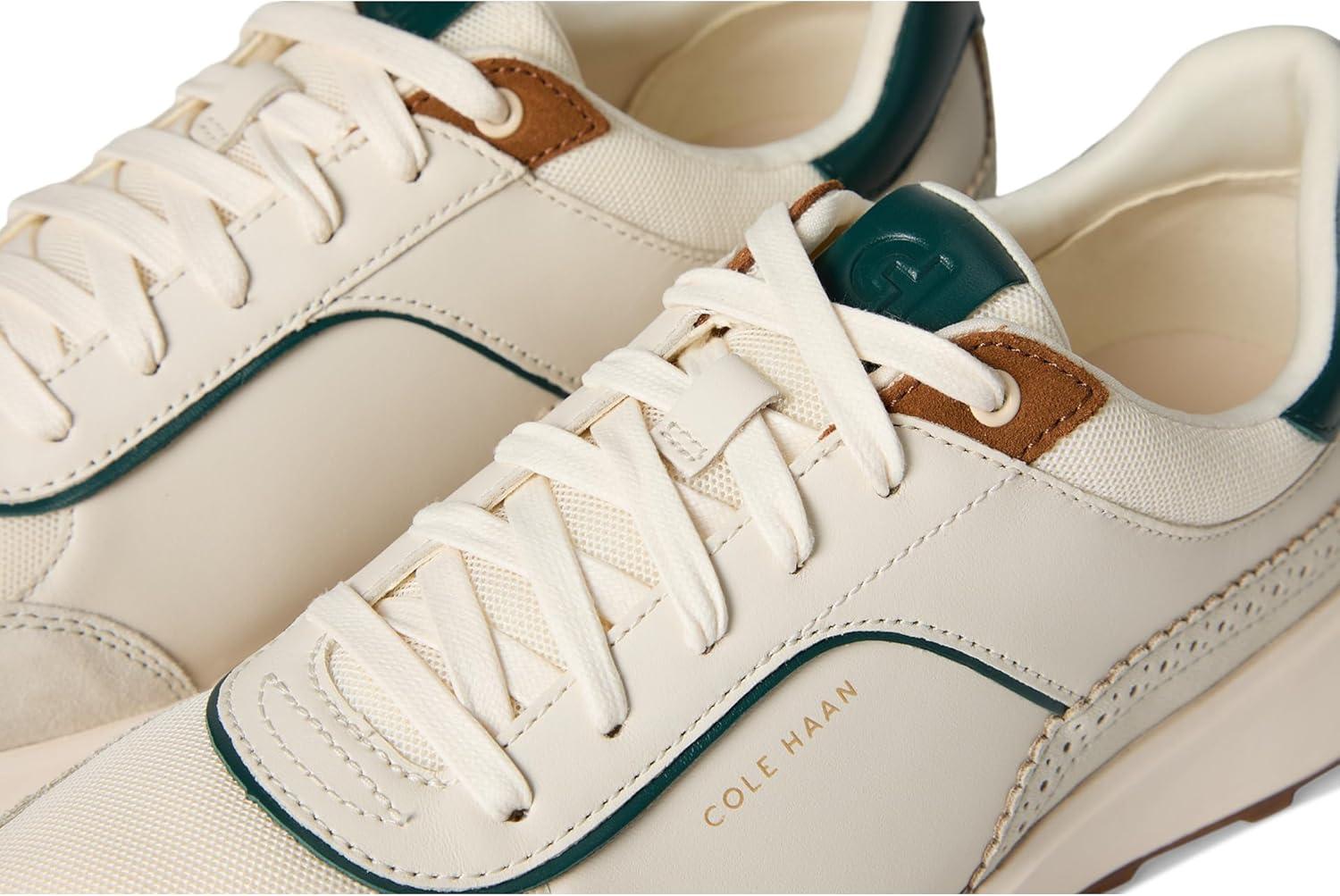 image:imageCole Haan Womens Grand Crosscourt Hallet Runners SneakerIvory MeshLeatherTobacco Suede