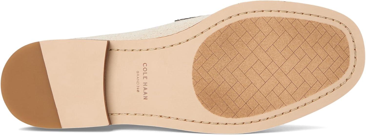 image:imageCole Haan Womens Lana Lux Penny Loafers Remastered FlatCanvasBlackIvroy