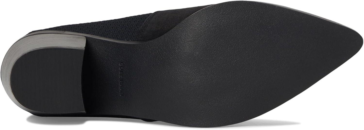 image:imageCole Haan Womens Maggie 75mm Booties Black SuedeTonal Stretch Knit 9B US