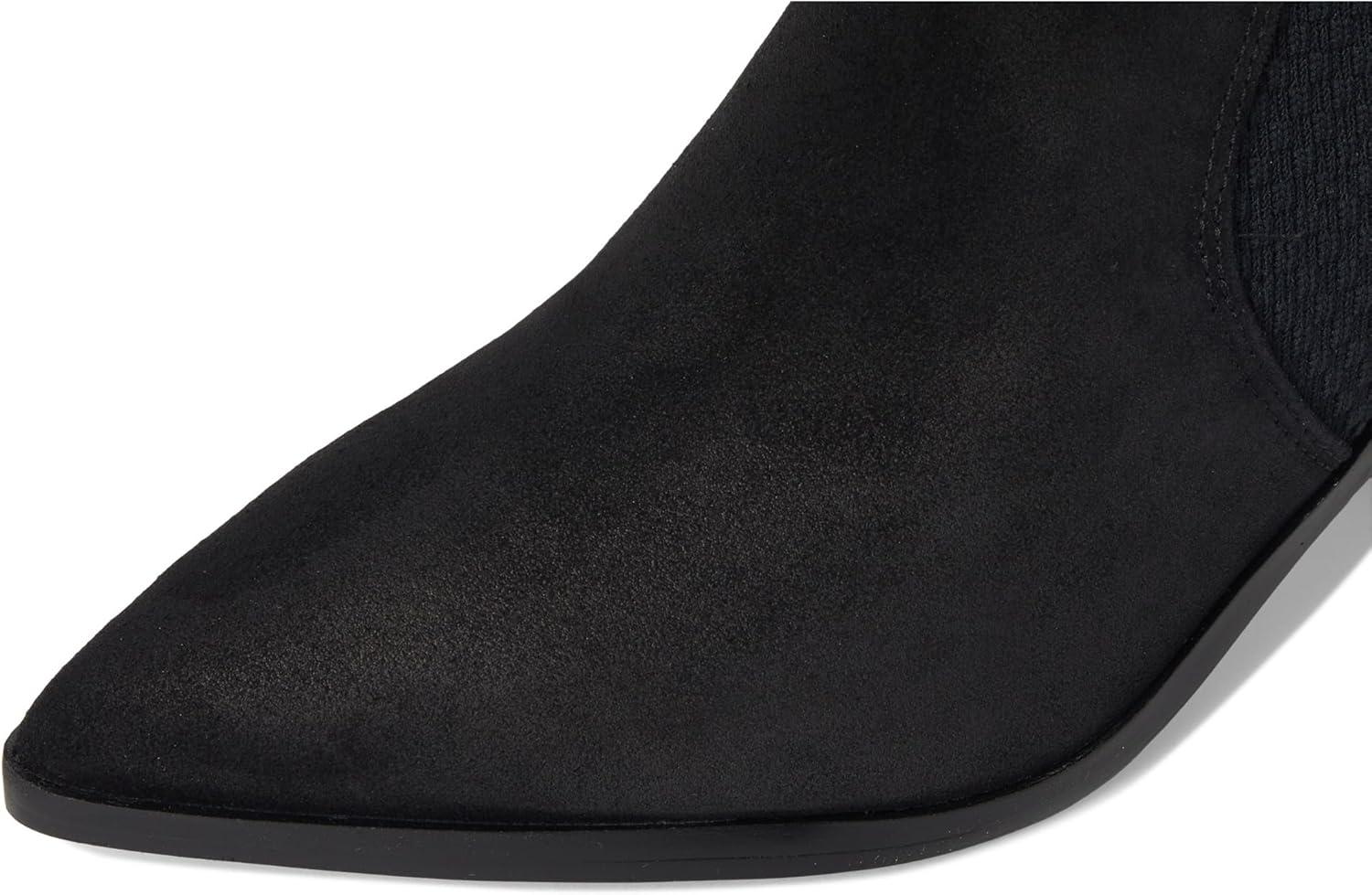 image:imageCole Haan Womens Maggie 75mm Booties Black SuedeTonal Stretch Knit 9B US
