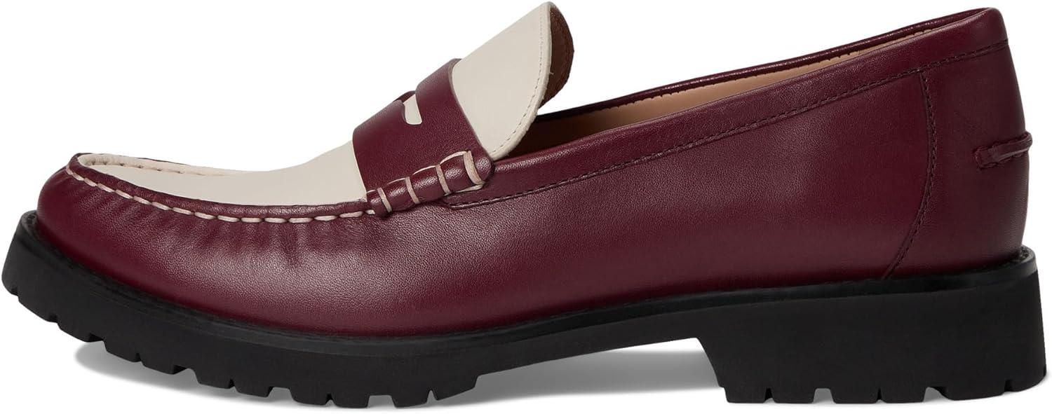 image:imageCole Haan Womens Treena LugBlack Garnet Box Leather