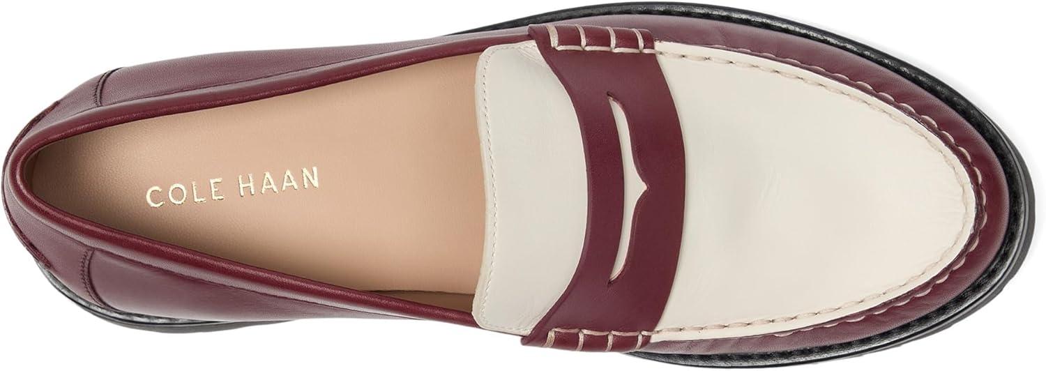 image:imageCole Haan Womens Treena LugBlack Garnet Box Leather