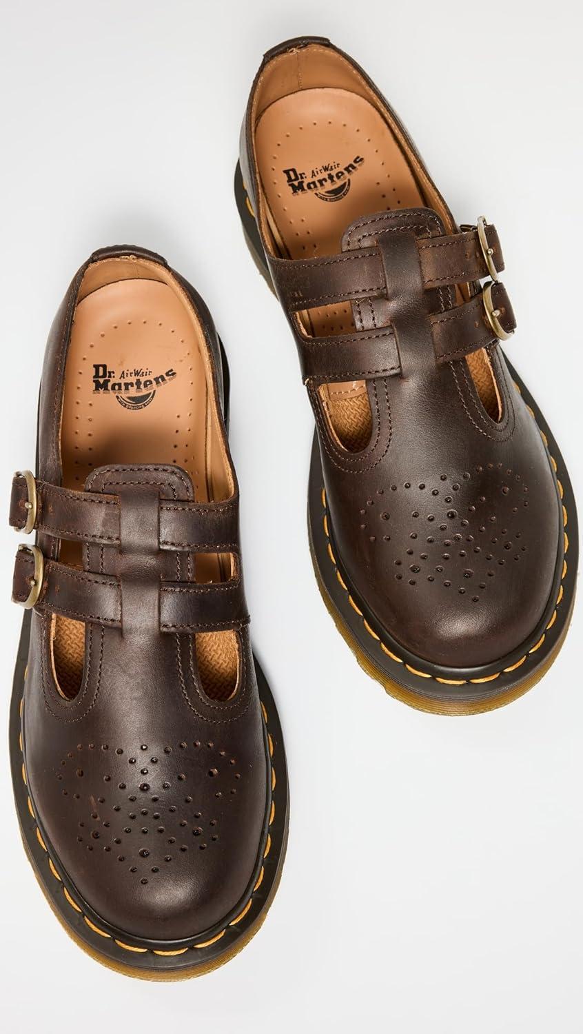 image:imageDr Martens Womens 8065 Mary Jane Loafers Dark Brown Crazy Horse 11 Medium US