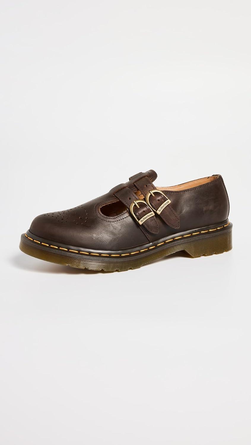 image:imageDr Martens Womens 8065 Mary Jane Loafers Dark Brown Crazy Horse 11 Medium US